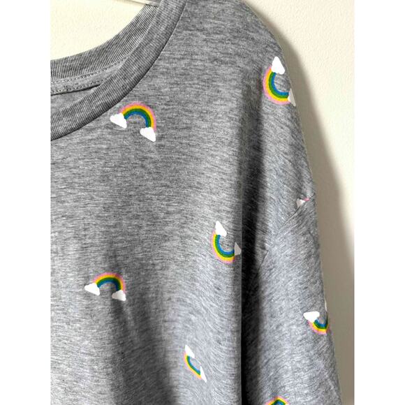 Pretty Rebel x Target Pride Rainbow Scoop Neck T-shirt Gray Size XL NEW - Picture 3 of 8